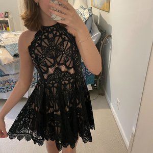 Glamorous Black Lace Dress